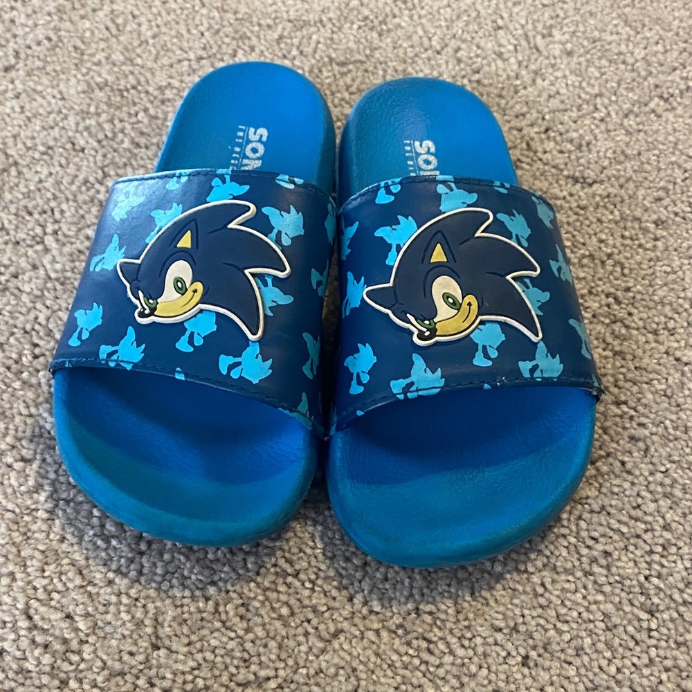 Kids Blue Slide Sandals